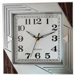 HOME DECO Nástenné hodiny TIMO 25,5x25,5 cm sivé